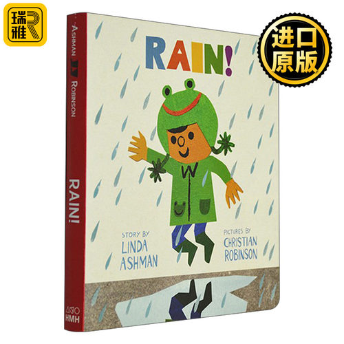 Rain 雨天 纸板书 市场街最后一站插画家Linda Ashman儿童启蒙图画故事书 英文原版儿童绘本