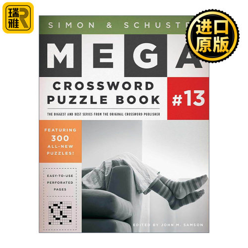 英文原版 Simon & Schuster Mega Crossword Puzzle Book #13 西蒙与舒斯特 超级纵横字谜集13 英文版 进口英语原版书籍
