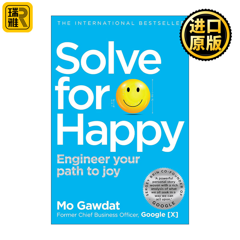 英文原版 Solve For Happy 快乐方程式 英文版 进口英语原版书籍 书籍/杂志/报纸 人文社科类原版书 原图主图