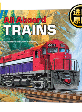 All Aboard Trains (All Aboard 8x8s) 火车 交通工具 儿童启蒙科普绘本 Deborah Harding