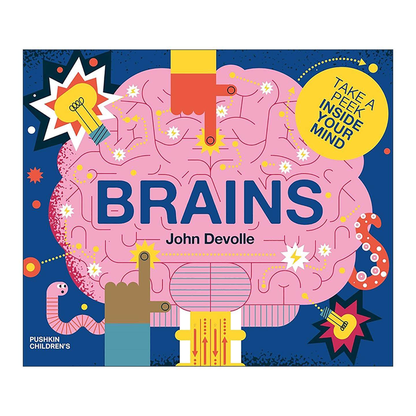 英文原版 Brains 大脑 精装科普知识绘本 Big science for little minds系列 John Devolle 英文版 进口英语原版书籍