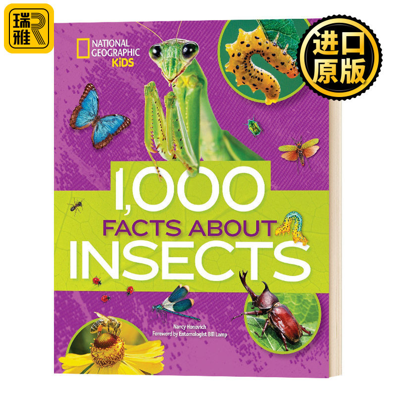 关于昆虫的1000个事实 英文原版 1000 Facts About Insects  全英文版 Nancy Honovich 进口原版英语书籍