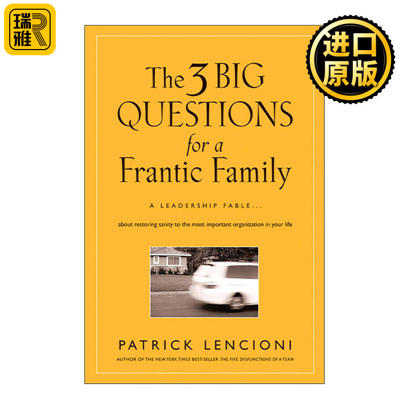 英文原版 The Three Big Questions for a Frantic Family 职业家庭的三大问题 精装 派特里克兰西尼奥 英文版 进口英语原版书籍