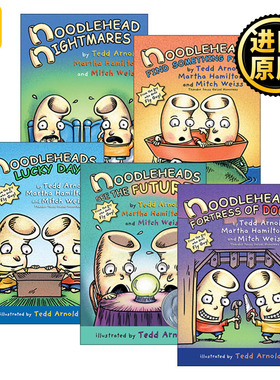 傻瓜面条头小子5册 全彩漫画 英文原版 Noodleheads Something Fishy 爆笑漫画 儿童课外读物 和谐幽默故事书 英文版 进口英语书籍