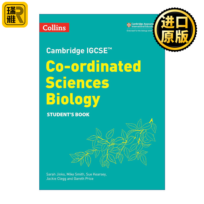 英文原版 Collins Cambridge IGCSE Co-ordinated Sciences Biology Student's Book 柯林斯剑桥国际初中协调科学生物学生用书 书籍/杂志/报纸 进口教材/考试类/工具书类原版书 原图主图