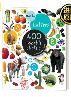 Eyelike Stickers: Letters 我的自然博物馆 字母 含超400张可重复使用的贴纸 英文原版
