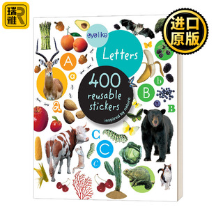 Eyelike Stickers: Letters 我的自然博物馆 字母 含超400张可重复使用的贴纸 英文原版