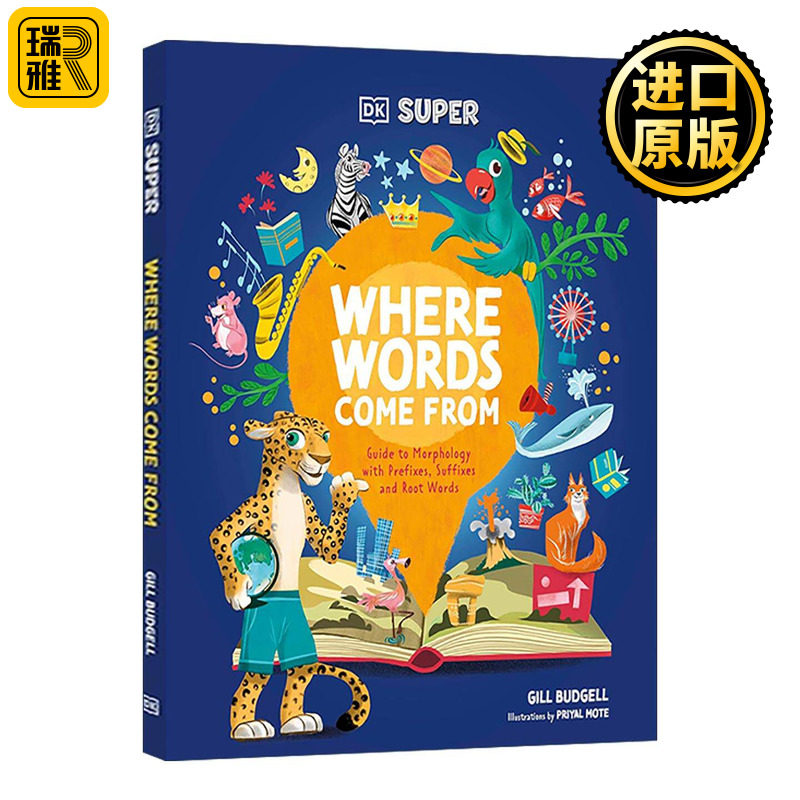 英文原版 Where Words Come From DK英语词汇的来源 前缀后缀词根英语构词法指南 精装 英文版 进口英语原版书籍