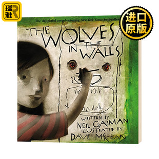Walls 狼 墙壁里 克服恐惧 儿童成长奇幻童话故事绘本 The Gaiman 英文原版 鬼妈妈作者进口英语书籍 Wolves 尼尔盖曼Neil the