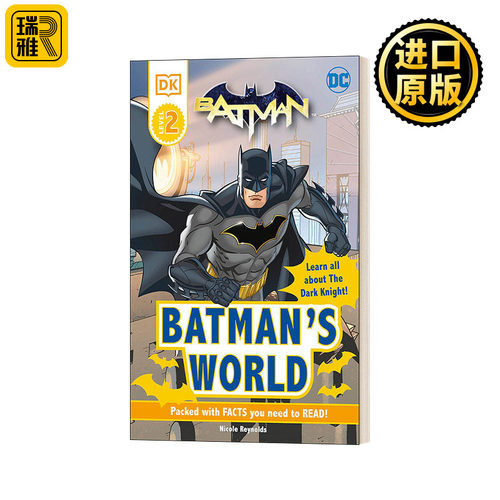 英文原版 DK Readers Level 2 DC Batman's World Meet the Dark Knight DK分级读物L2 DC蝙蝠侠的世界 遇见黑暗骑士 英文版进口书