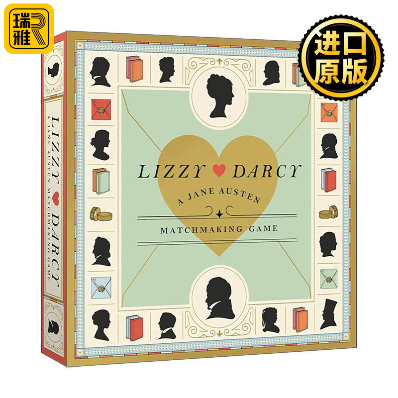 英文原版 Lizzy Loves Darcy 简奥斯汀 傲慢与偏见 经典内容配对问题 棋盘游戏 英文版 进口英语原版书籍