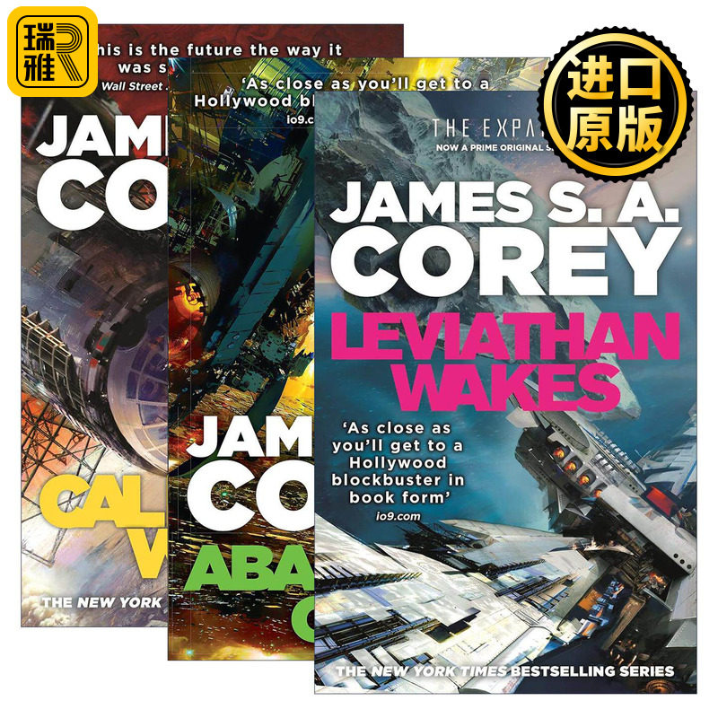 英文原版 The Expanse Book 苍穹浩瀚系列1-3册 利维坦觉醒 卡利班之战 阿巴登之门 英文版 进口英语原版书籍