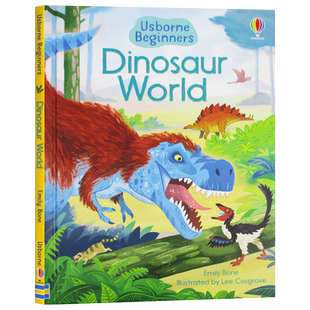 初探恐龙世界 英文原版绘本 Usborne Dinosaur World 尤斯伯恩揭秘系列 儿童常识启蒙认知成长读物 幼儿图画书低幼版 英语书籍