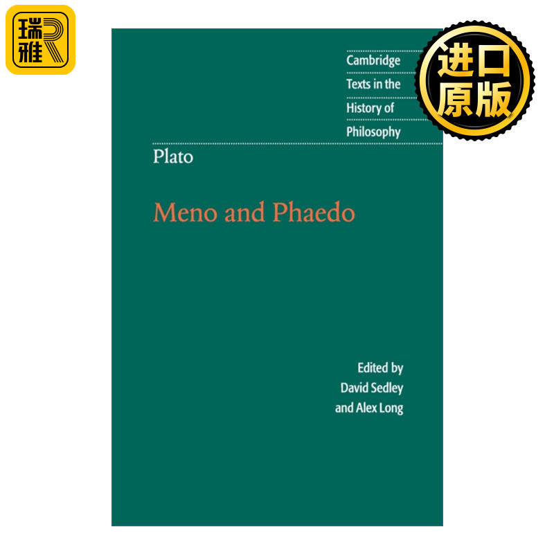 Plato: Meno and Phaedo 柏拉图 美诺篇 斐多篇 剑桥哲学史文本系列