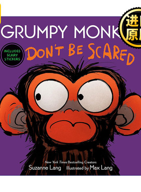 Grumpy Monkey Don't Be Scared 暴怒猴不要害怕 儿童万圣节主题精装绘本 Max Lang
