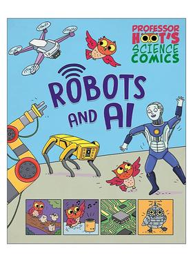 英文原版 Professor Hoot's Science Comics Robots and AI 科学漫画 机器人与人工智能 儿童科学科普百科绘本 进口英语原版书籍