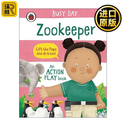 英文原版 Busy Day Zookeeper 忙碌的一天 动物园管理员 小瓢虫职业认知系列 英文版 进口英语原版书籍