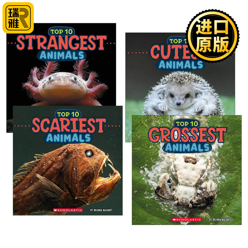 英文原版 Wild World Top 10 野生世界之十大动物系列4册 科普图画书 英文版 进口英语原版书籍