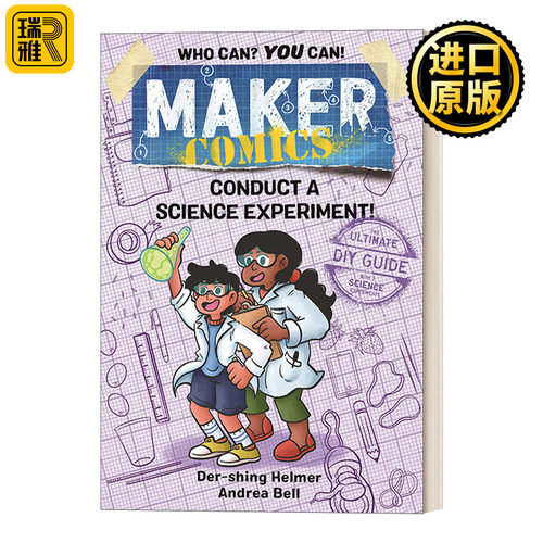 英文原版 Maker Comics: Conduct a Science Experiment! 创客漫画系列 科学实验 青少年艺术启蒙