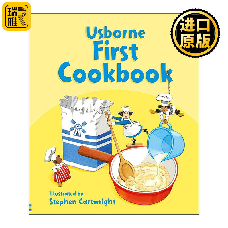 英文原版 Usborne First Cookbook 一本食谱烹饪书 尤斯伯恩儿童技能学习书 全彩插图 步骤清晰 英文版 进口英语原版书籍