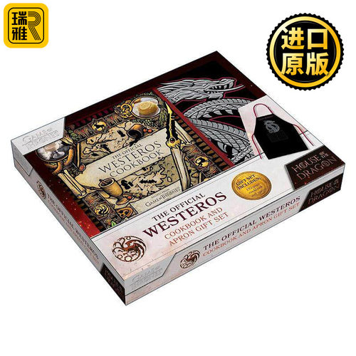 英文原版 The Official Westeros Cookbook 维斯特洛官方食谱书套装 权利的游戏食谱带围裙 英文版 进口英语原版书籍