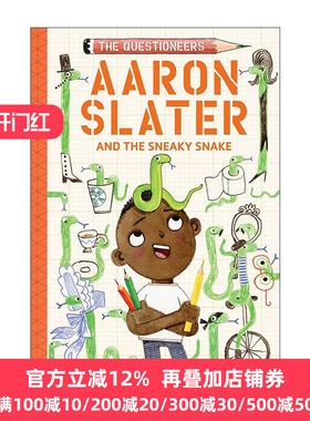 英文原版 Aaron Slater and the Sneaky Snake The Questioneers Book 06 梦想行动派系列06 亚伦·斯莱特与狡猾的蛇 STEAM教育