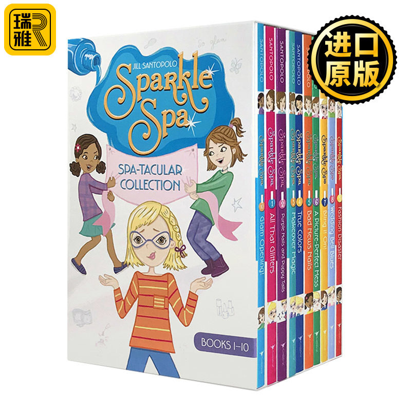 闪耀的儿童美甲沙龙 英文原版 Sparkle Spa Spa-tacular Collection 1-10册盒装 友谊章节书 英文版 进口英语原版书籍