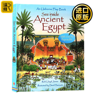 尤斯伯恩看里面系列 古埃及 英文原版绘本 Usborne See Inside Ancient Egypt儿童科普百科认知读物 低幼版启蒙早教纸板立体翻翻书