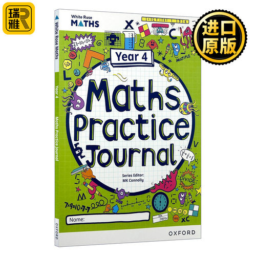 英文原版 White Rose Maths Practice Journal Year4 牛津白玫瑰数学家庭练习册 国际双语学校 英文版 进口英语原版书籍