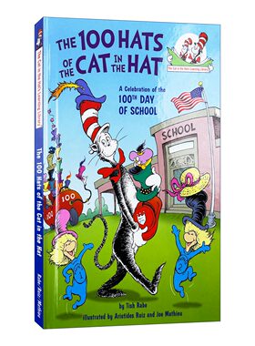 英文原版 The 100 Hats of the Cat in the Hat 戴着帽子的猫的100顶帽子 苏斯博士 精装 英文版 Tish Rabe 进口英语原版书籍