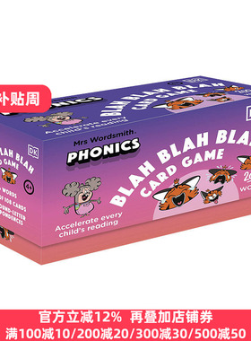 英文原版 Mrs Wordsmith Phonics Blah Blah Blah Card Game 沃德史密斯夫人 自然拼读卡片游戏 盒装 4-7岁 英文版 进口英语原版书