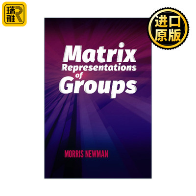 正版 Matrix Representations of Groups 英文原版 进口英语书籍