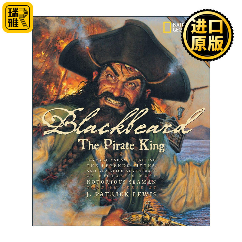 英文原版 Blackbeard The Pirate King 黑胡子海盗王 儿童诗歌集 精装插图版 英文版 进口英语原版书籍