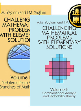 英文原版 Challenging Mathematical Problems with Elementary Solutions 具有初等解法的挑战性数学问题2册 英文版 进口原版书籍
