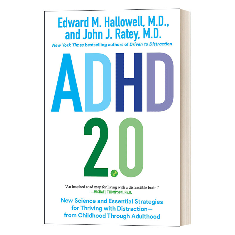 英文原版 ADHD 2.0 注意力缺失症2.0 在分心下茁壮成长的新科学和基本策略 Edward M.Hallowell爱德华&middot;哈洛韦尔 英文版 进口书籍