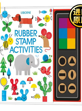 英文原版 Usborne Rubber Stamp Activities 经典儿童创意彩色印泥手指画游戏书 螺旋精装 英文版 Fiona Watt 进口英语原版书籍
