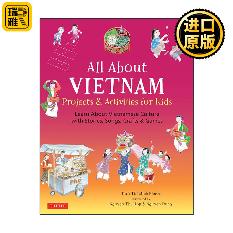英文原版 All About Vietnam 越南概览 故事 歌曲 手工艺及游戏 儿童精装科普百科 英文版 进口英语原版书籍