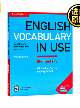 原版 英式英语 剑桥英语词汇 初级入门级教材 第三版English Vocabulary in Use Elementary小学初高中大学自学工具书带答案电子书