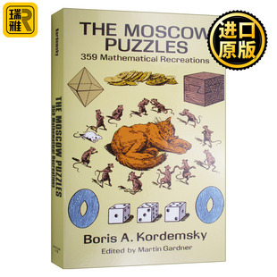 Mathematical 359道数学题 Puzzles 莫斯科谜题 Recreations Boris The Kordemsky 英文原版 进口英语书籍 Moscow 全英文版 359