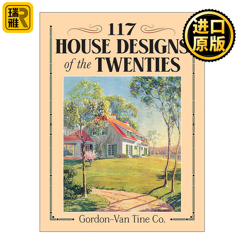 英文原版 117 House Designs of the Twenties 117个二十世纪的房屋设计 典型住宅平面图 建筑装饰细节指南 进口英语原版书籍