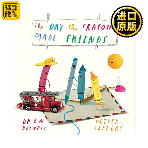 英文原版 The Day the Crayons Made Friends 小蜡笔交朋友 儿童精装绘本 小蜡笔大罢工系列作者德鲁·戴沃特 Oliver Jeffers