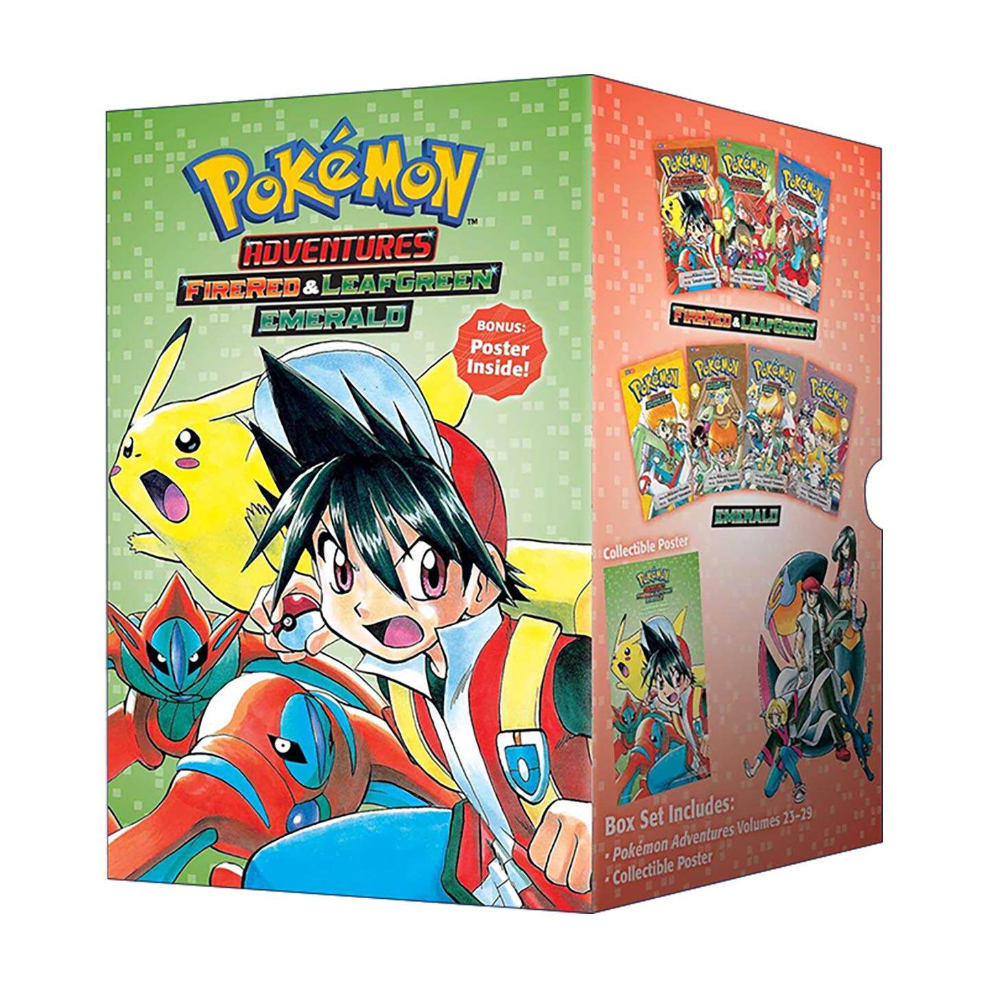 英文原版 Pokemon Adventures FireRed & LeafGreen Emerald Box Set Includes Vols.23-29 宝可梦冒险 火红叶绿 23-29册盒装
