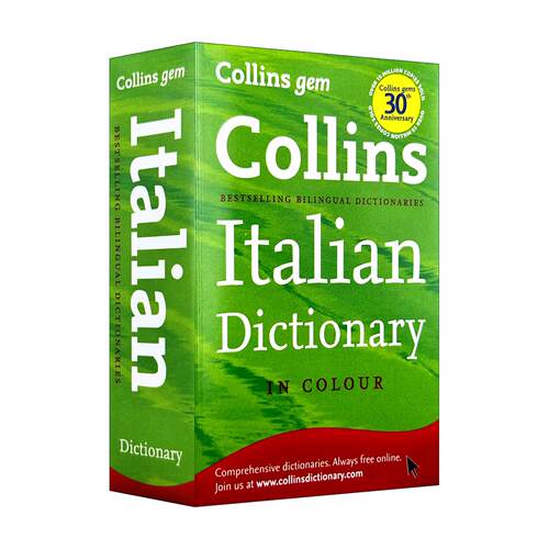 原版 Collins Gem Italian Dictionary 柯林斯意大利语英语小词典 进口原版书籍