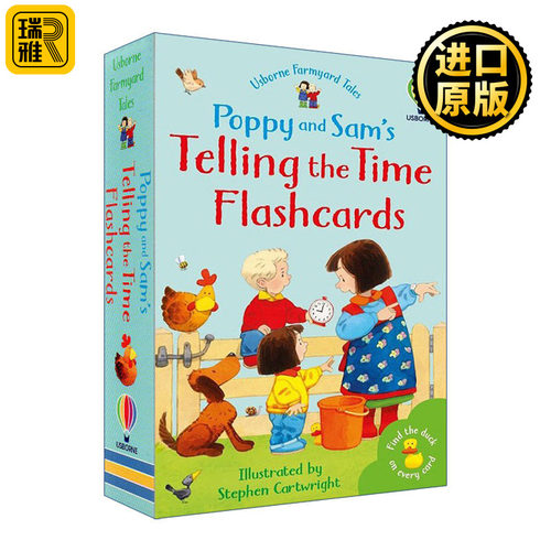 英文原版 Farmyard Tales Telling the Time Flashcards 农场故事波比和山姆 时间闪卡 英文版 进口英语原版书籍