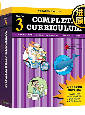 Harcourt哈考特小学三年级英语教辅 英文原版 Complete Curriculum Grade3 Flash Kids Family Learning 阅读+口语+数学+英语+写作
