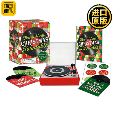 英文原版 Teeny Tiny Christmas Turntable 圣诞音乐 有声迷你摆件 英文版 进口英语原版书籍