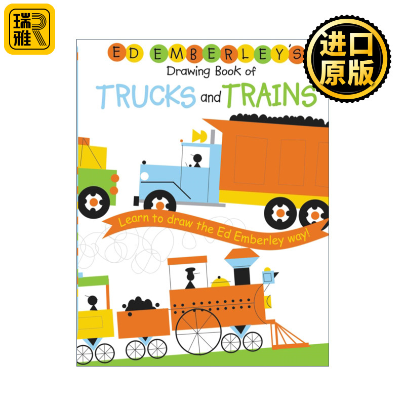 Ed Emberley's Drawing Book of Trucks and Trains 英文原版