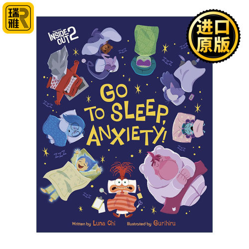 英文原版 Disney-Pixar Inside Out 2 Go to Sleep  Anxiety! 迪士尼 皮克斯头脑特工队2 去睡吧 焦虑 精装绘本 进口英语原版书籍