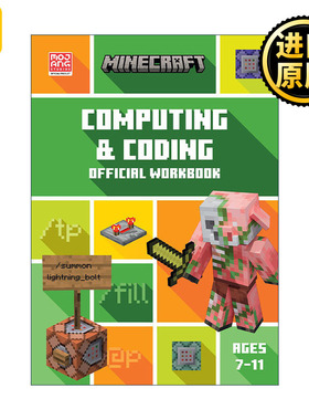 英文原版 Minecraft Education STEM Computing and Coding Official Workbook 我的世界英国小学计算与编码练习册7-11岁 英文版