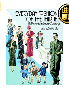 英文原版 Everyday Fashions of the Thirties As Pictured in Sears Catalogs 西尔斯商品目录中30年代的日常时尚 服饰图鉴